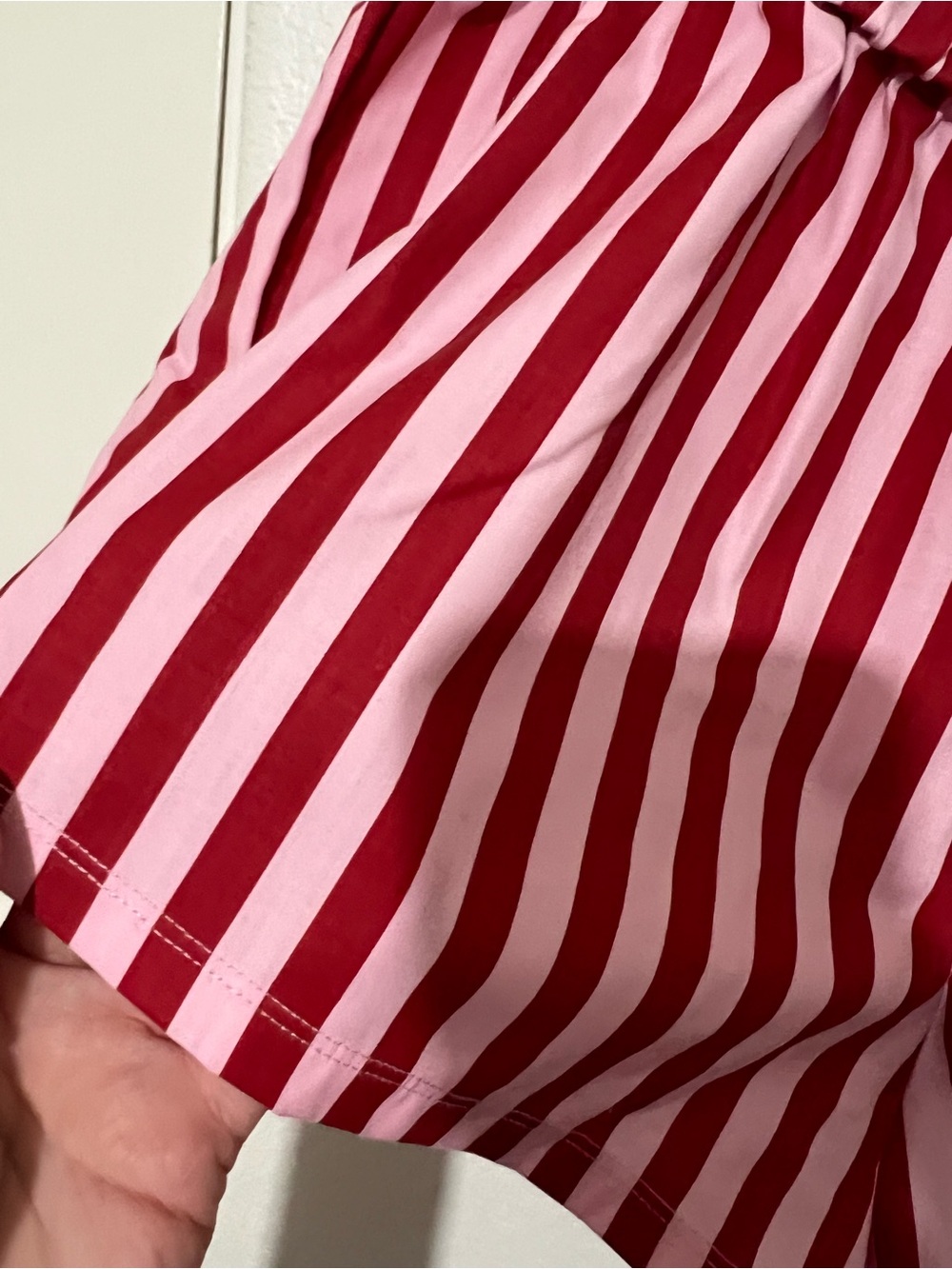 White Fox Boutique Red & Pink Striped Shorts - Picture 7 of 9